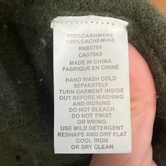 Dark Olive Drape-Front Cashmere Cardigan – Lightweight & Soft - Picture 3 of 4